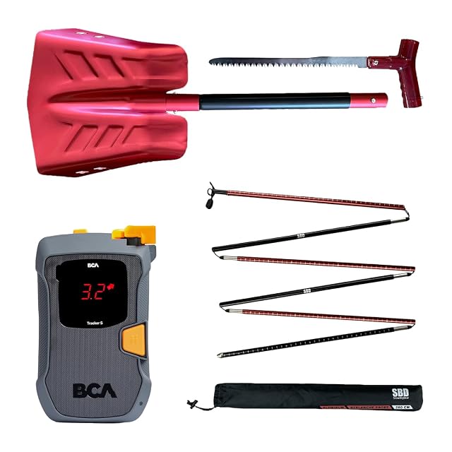Ensemble de secours en avalanche SnowBigDeal : DVA, sonde de 260 cm et pelle avec scie