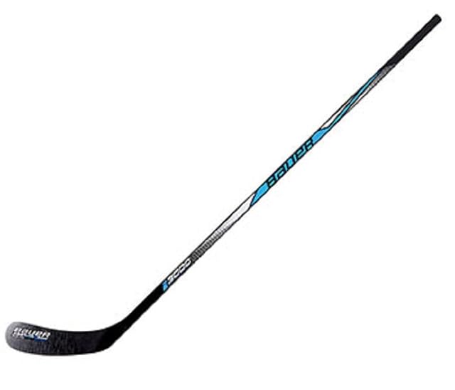 Crosse de hockey noire Bauer I3000, main basse à gauche