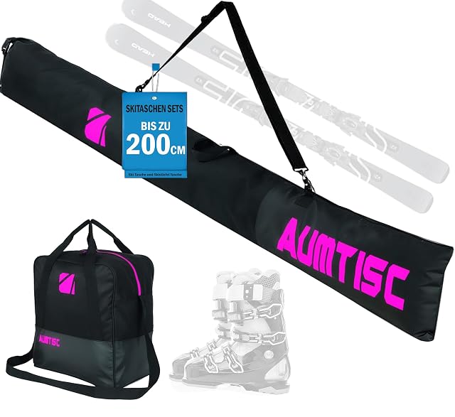 Housse à skis et sac à chaussures AUMTISC à fermeture roulée