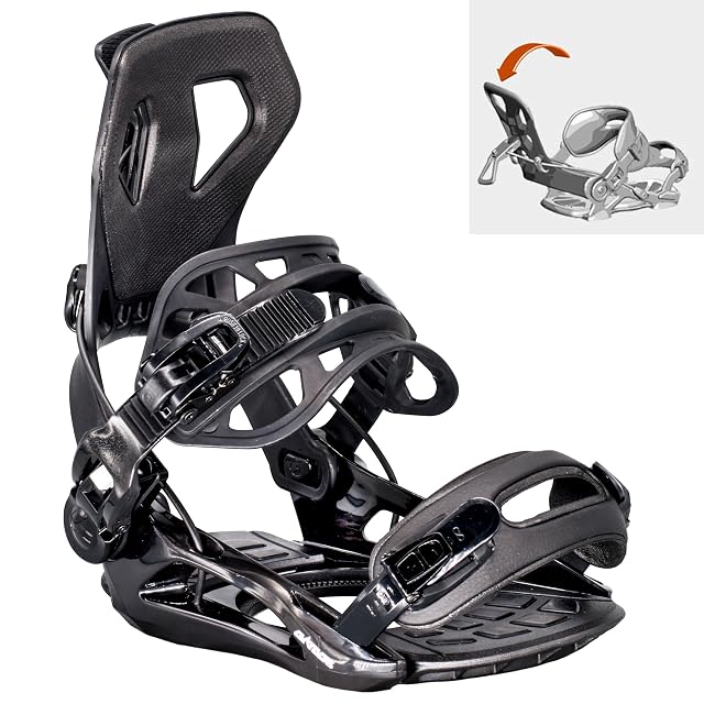 Fixation de snowboard à entrée arrière Airtracks Master Pro FASTEC noire