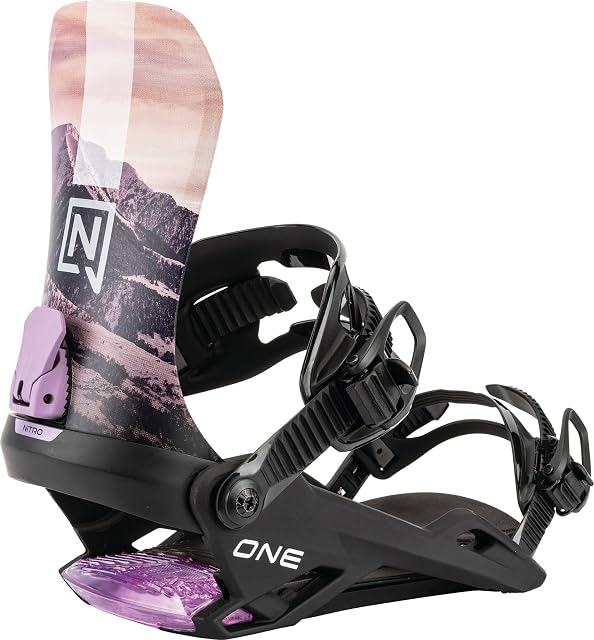 Fixation de snowboard Nitro One noire à semelle inclinée