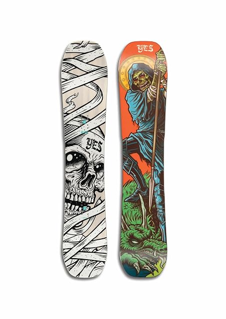 Planche de snowboard twin directionnelle YES All-In, 155 cm large, couleur sable
