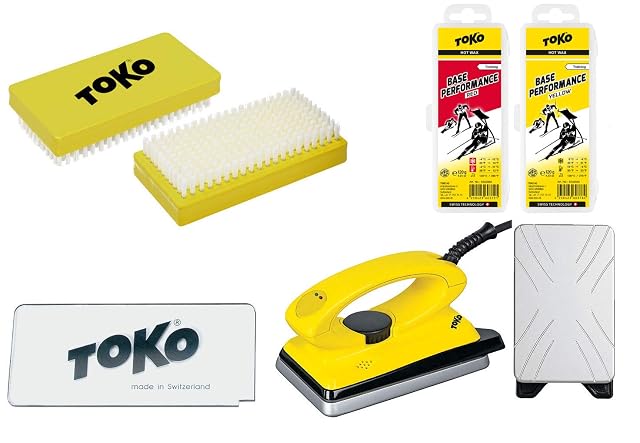 Coffret de fartage à ski Toko en cinq pièces avec fer à farter T8